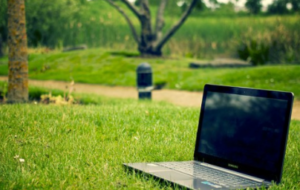 studying laptop