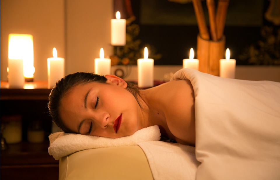 lady getting massage